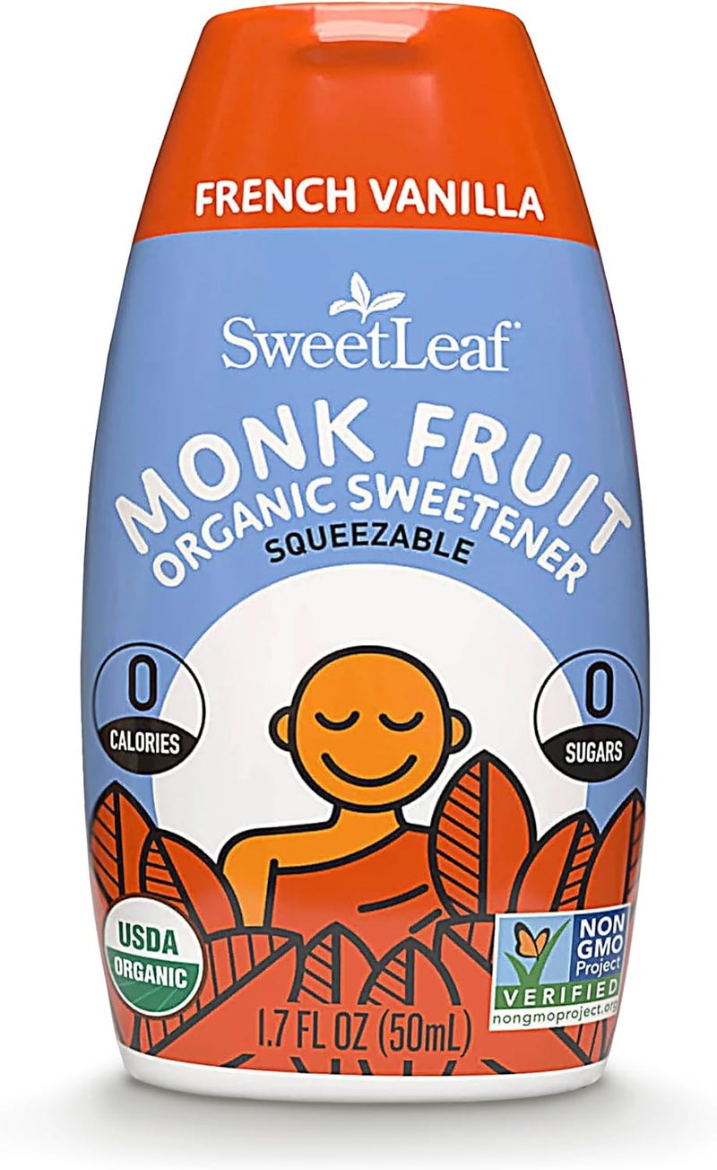 SweetLeaf محلي سويت ليف بنكهة الفانيليا الفرنسية السائلة - قطرات عضوية خالية من السعرات الحرارية، 1.7 أونصة سائلة - Image 1